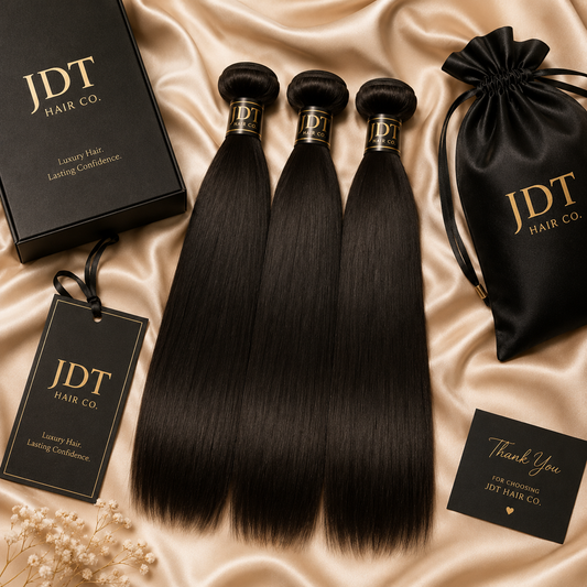 Luxury raw Indian hair bundles from JDT Hair Co.
