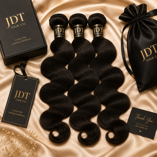 Luxury raw Indian hair bundles from JDT Hair Co.